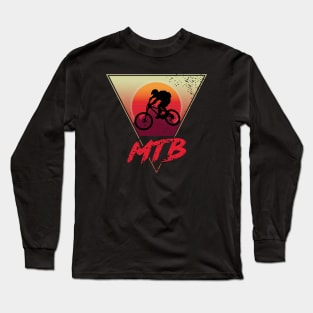 Retro Mountain Biking Long Sleeve T-Shirt